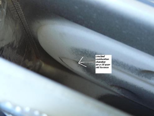 extremely dirty blower and filter caused the heat exchanger to crack